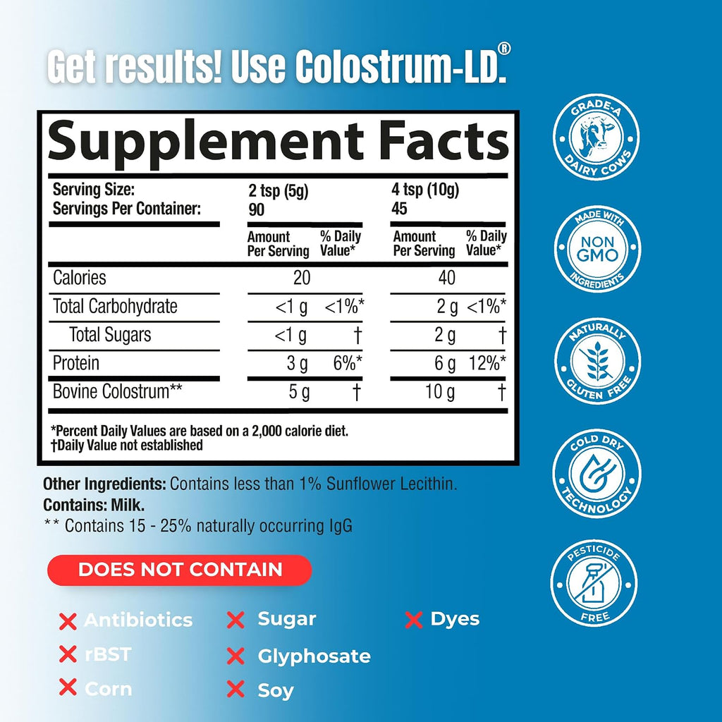 Colostrum-LD en Polvo Liposomal - 90 Porciones (454g)