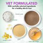 Vet's Best Snacks Masticables con Levadura de Cerveza y Ajo, Omega 3 para Perros, 60 unidades