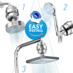 AquaHomeGroup Cartucho de repuesto premium de 20 etapas (paquete de 2, sin carcasa), compatible con cualquier filtro de ducha de diseño similar de 15 y 20 etapas