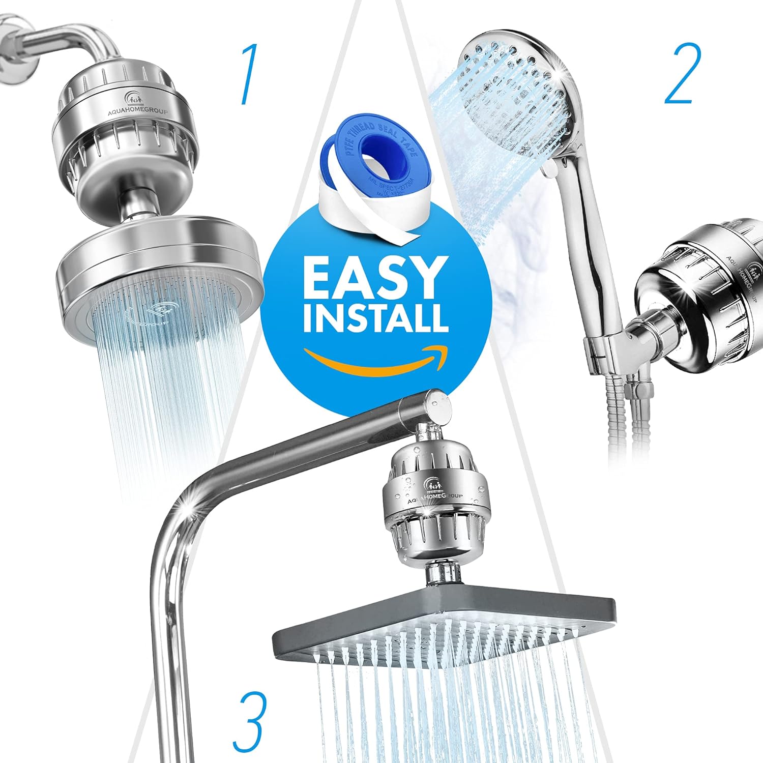 AquaHomeGroup Cartucho de repuesto premium de 20 etapas (paquete de 2, sin carcasa), compatible con cualquier filtro de ducha de diseño similar de 15 y 20 etapas