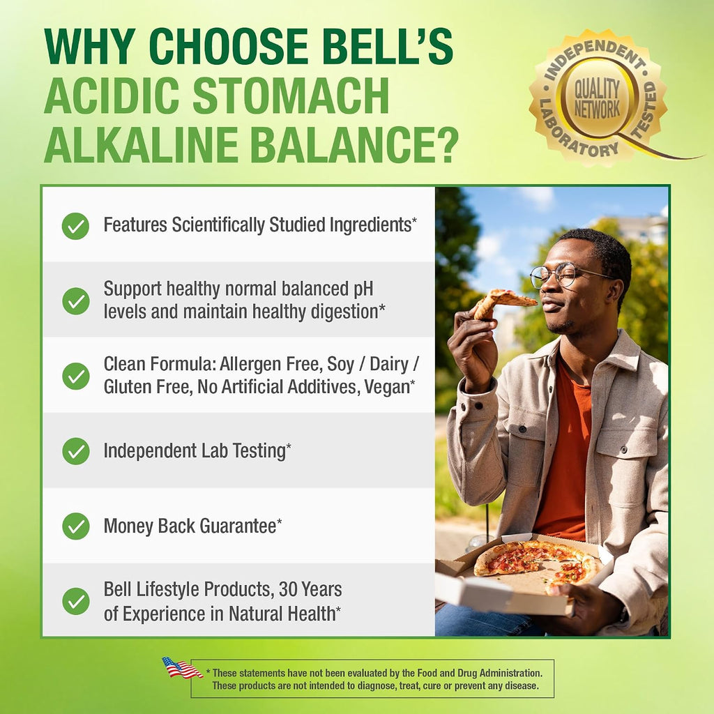 Bell Acidic Stomach Alkaline Balance - 60 Cápsulas