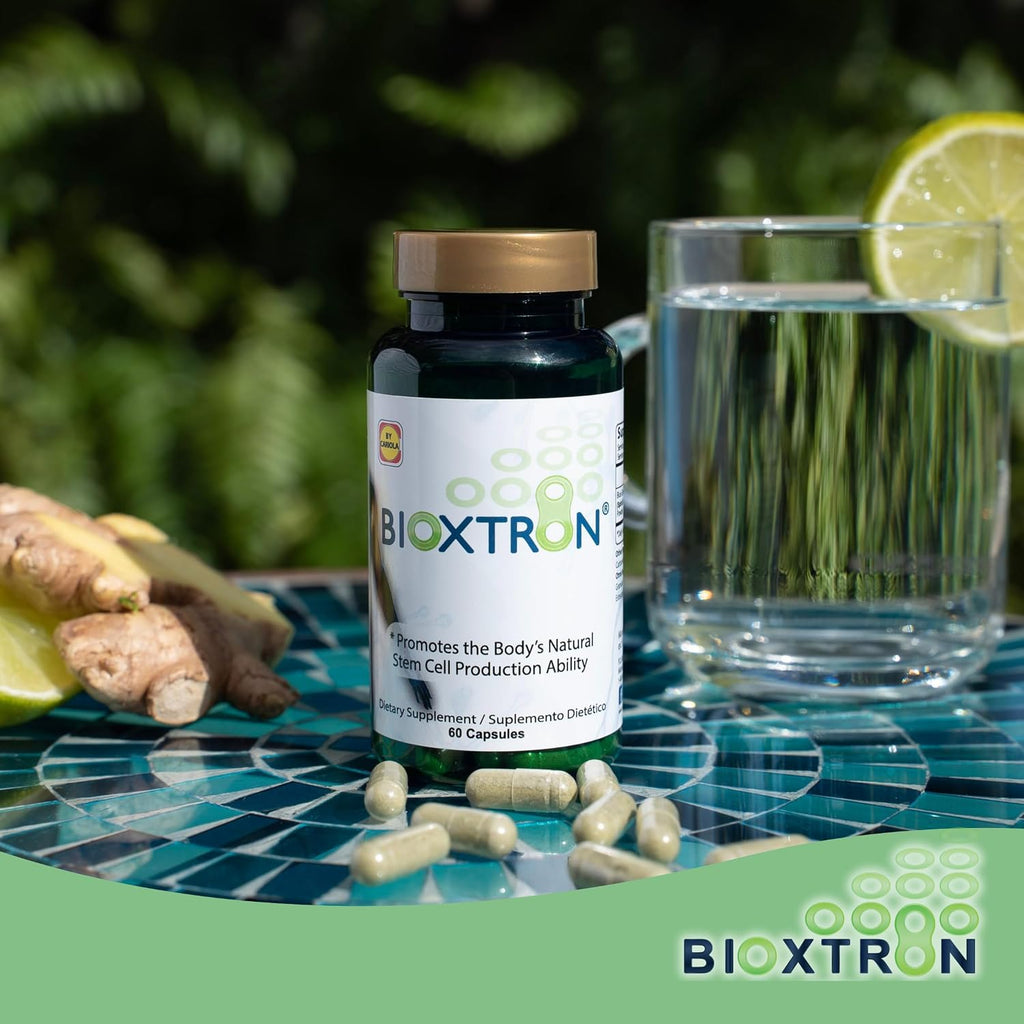 Bioxtron Natural AFA Stem Cell Supplement - Algas Azules y Spirulina - 240 Cápsulas (2x120)