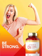Carlyle Vitamina D3 1000IU | 25 mcg | 400 Cápsulas Blandas | Alta Potencia | No-GMO y Sin Gluten