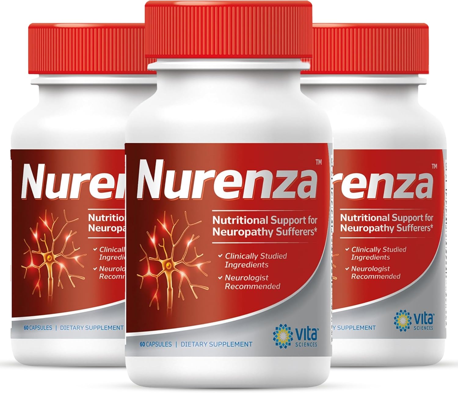 Vita Sciences Nurenza Apoyo Nervioso con R-ALA Natural y Antioxidantes