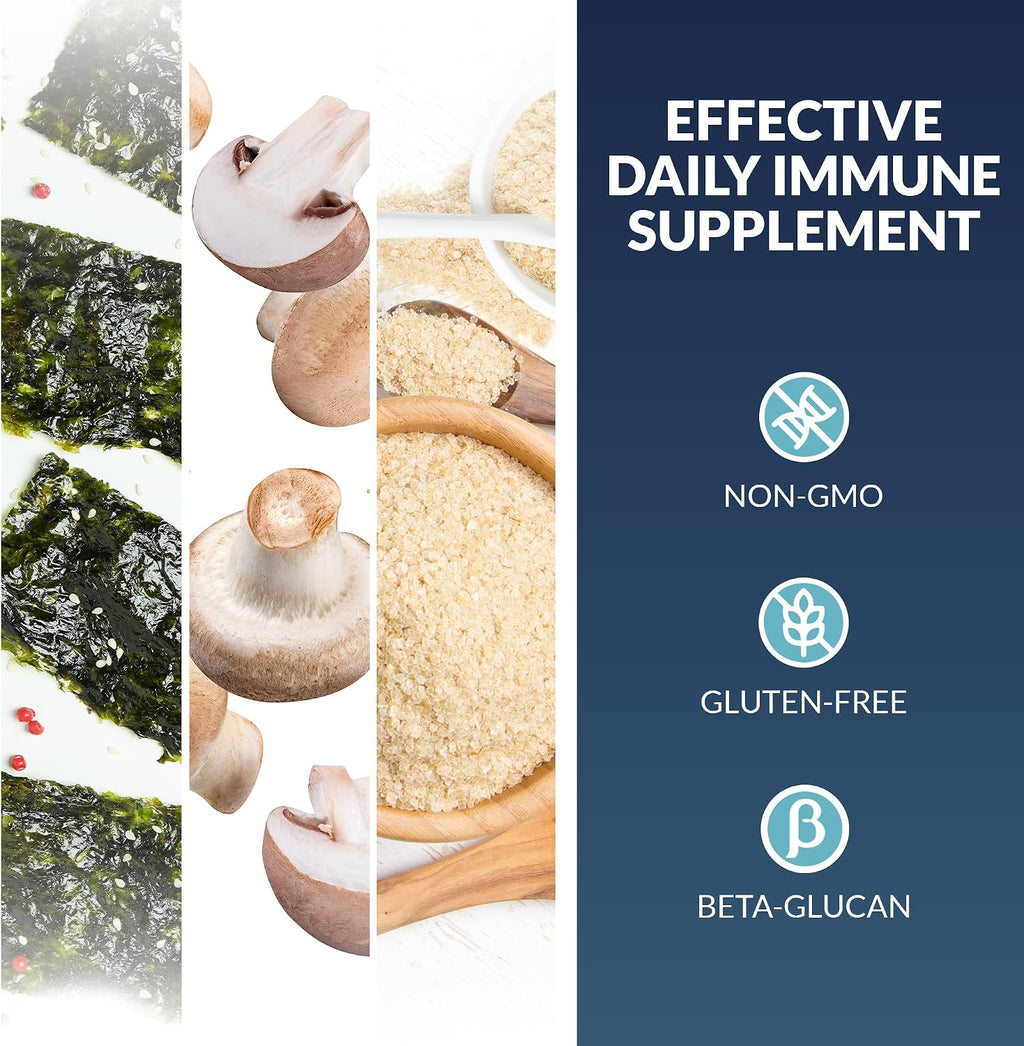Life Source Basics Activador del Sistema Inmunitario – Beta 1,3/1,6 Glucano 500 mg – 60 Cápsulas