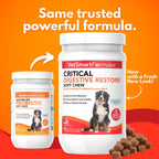 Critical Digestive Restore Soft Chews para Perros - Apoyo Probiótico de Fuerza Veterinaria con 10 Mil Millones de UFC por Dosis