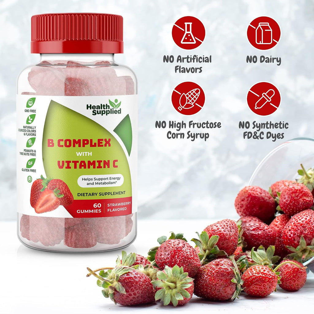 Gominolas de Complejo B sabor fresa con vitamina C