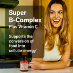 NatureWise Super Complejo B - con Vitamina C, Ácido Fólico, Biotina y Vitaminas B - Vegano, Sin Gluten - 60 Comprimidos