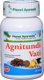 Planet Ayurveda Agnitundi Vati – Comprimidos Herbales, 500 mg, 2 Frascos de 120 Comprimidos