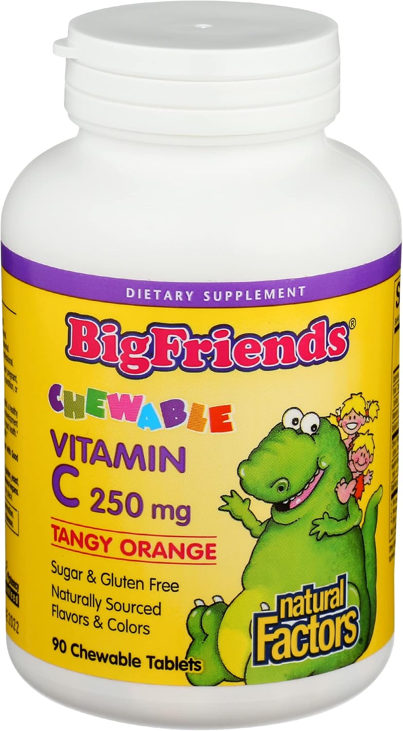 BigFriends Vitamina C Masticable 250 mg - Sabor Naranja - 90 Comprimidos