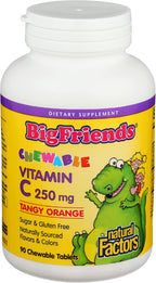 BigFriends Vitamina C Masticable 250 mg - Sabor Naranja - 90 Comprimidos