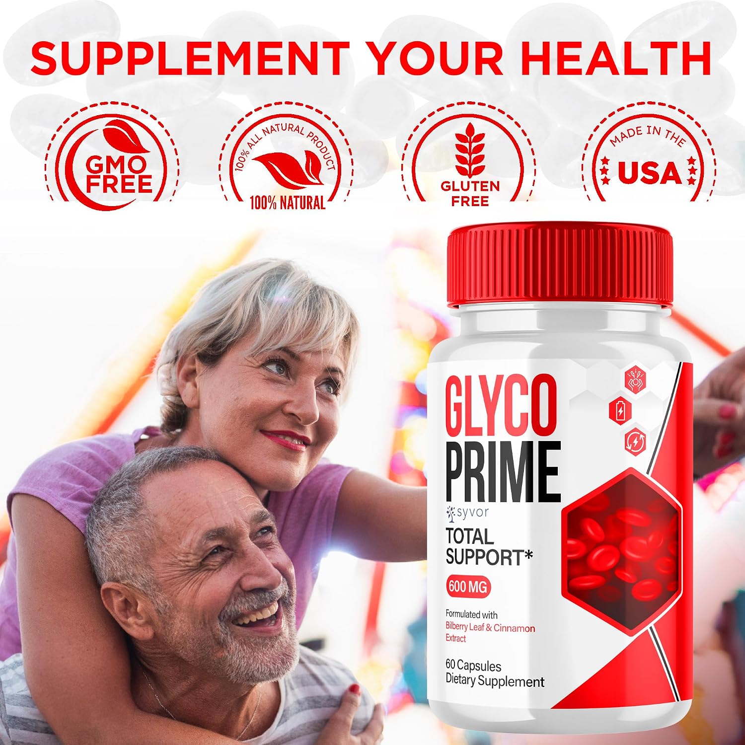 Glyco Prime Cápsulas - Suplemento de Apoyo al Glucógeno con Ingredientes Naturales (60 Cápsulas)