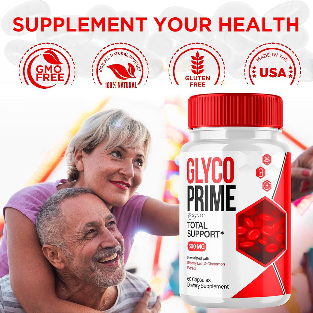 Cápsulas de Glyco Prime (2 Paquete) - Suplemento de Apoyo al Glucógeno con Ingredientes Naturales y Vitaminas de Máxima Potencia para Hombres y Mujeres