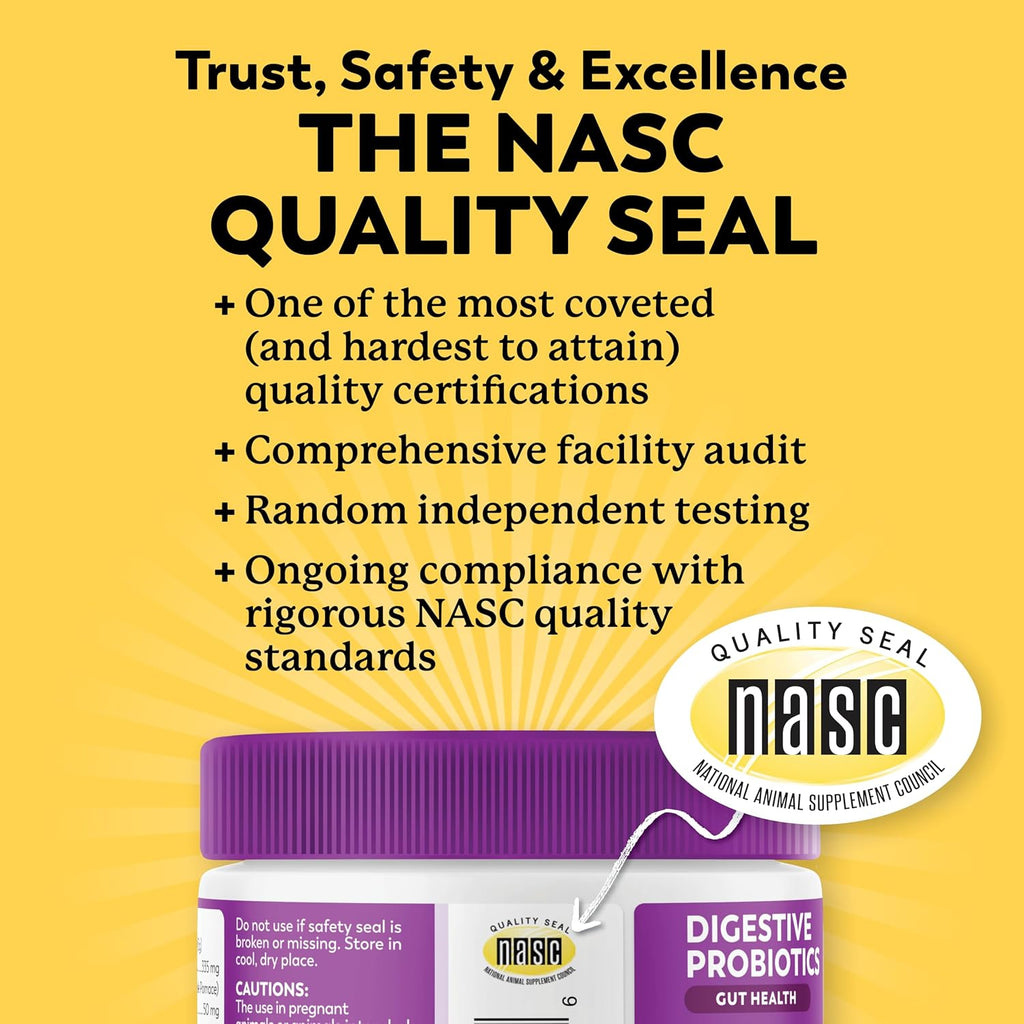 Dr. Harvey's Masticables Probióticos Digestivos para Perros, 9 Probióticos, Sabor a Mantequilla de Cacahuete (90 Masticables)