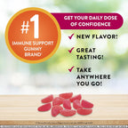 Airborne Gummies de Vitamina C 750 mg para Adultos, Suplemento de Apoyo Inmunológico con Potentes Antioxidantes Vitaminas A, C y E - 63 Gominolas, Sabor Arándano y Granada