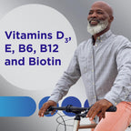Centrum MultiGummies para Hombres 50 Plus, Multivitamínico con Vitaminas D3, E, B6, B12, Sabor a Frutas Variadas - 140 Gominolas