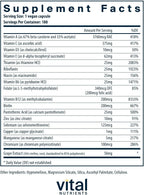 Vital Nutrients Minimal y Essential Multivitamínico - Multivitamina vegetariana de una sola toma diaria con minerales y antioxidantes - Sin hierro - Sin gluten, lácteos, soja - Sin OGM - 180 cápsulas