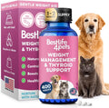 BestLife4Pets Weight & Thyroid Support – Suplemento Natural para el Control de Peso en Perros y Gatos – 400 Comprimidos