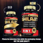 Shilajit con Ashwagandha, Ginseng, L-Arginina y más - 60 Cápsulas - Mecisco