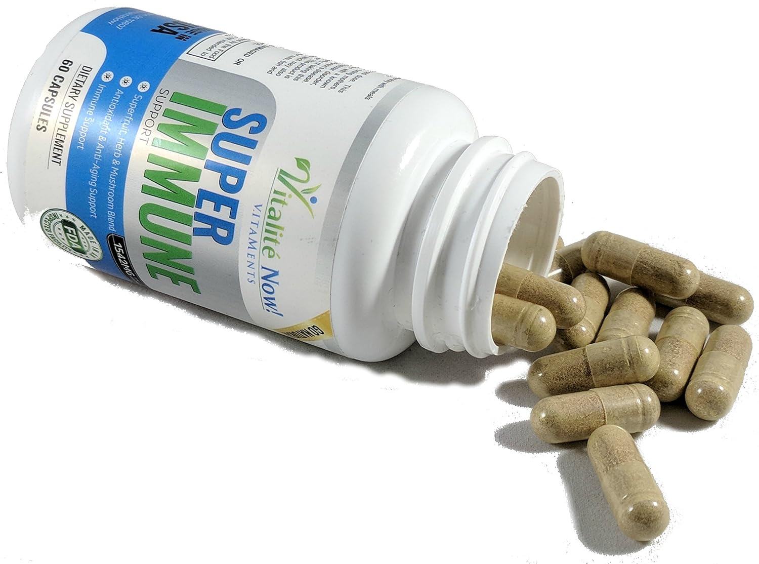 Super Wellness Refuerzo Inmune - Quercetina, 25 Vitaminas, Hierbas y Superalimentos - 60 Cápsulas