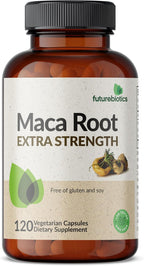 Futurebiotics Maca Root Extra Strength – 120 Cápsulas Vegetales – Apoyo para Energía, Vitalidad y Salud Reproductiva