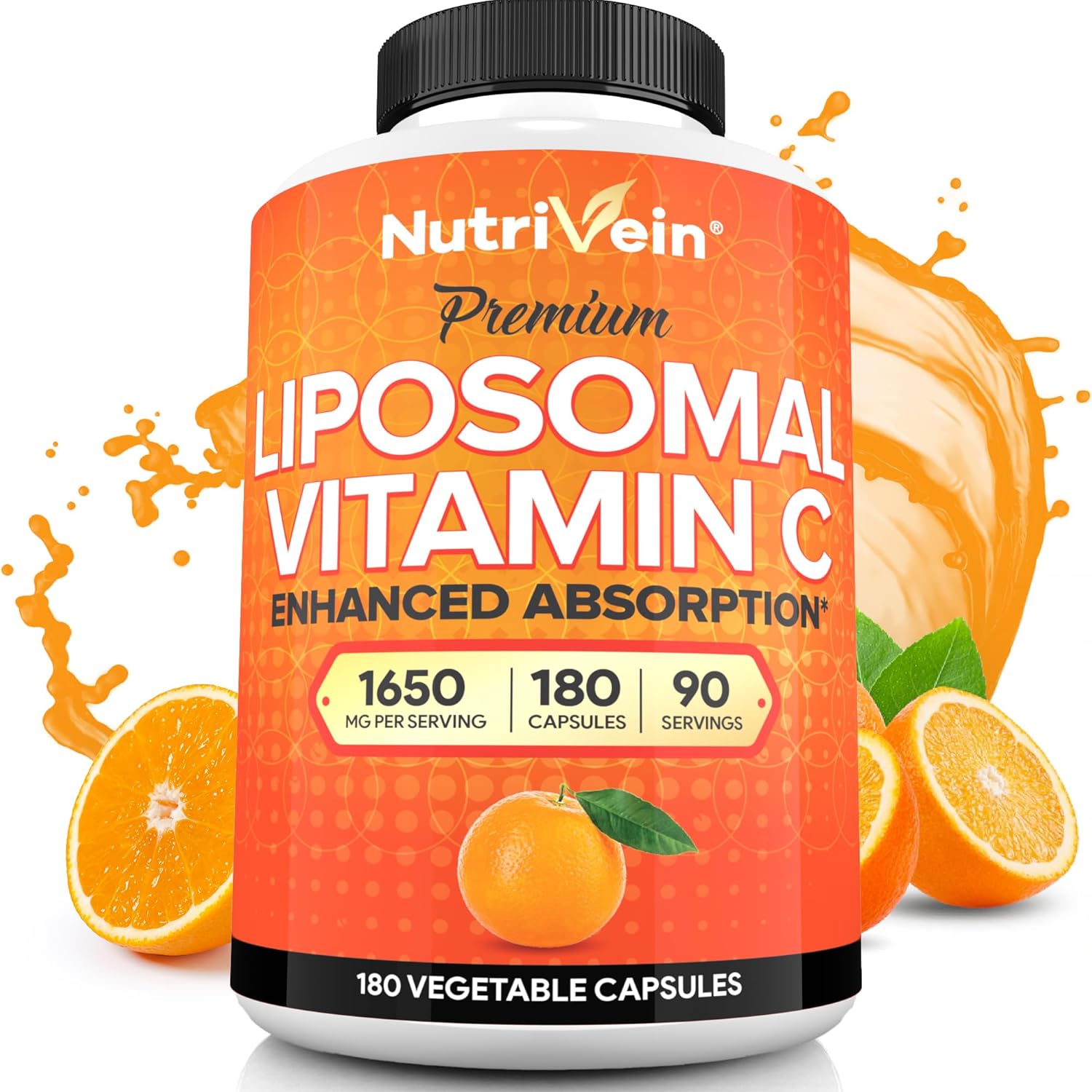 Nutrivein Premium Vitamina C Liposomal 1650 mg - 180 Cápsulas