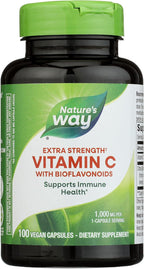 Nature's Way Vitamina C Extra Fuerte con Bioflavonoides, 1000 mg, 250 Cápsulas Veganas