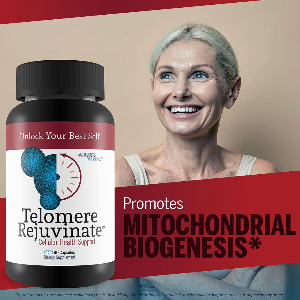 Telomere Rejuvinate - Suplemento de Apoyo Telomérico con NAD+, 60 Cápsulas