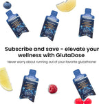 GlutaDose Suplemento Líquido de Glutatión con Acerola y Zinc, Sabor Limón-Arándano, 30 Viales