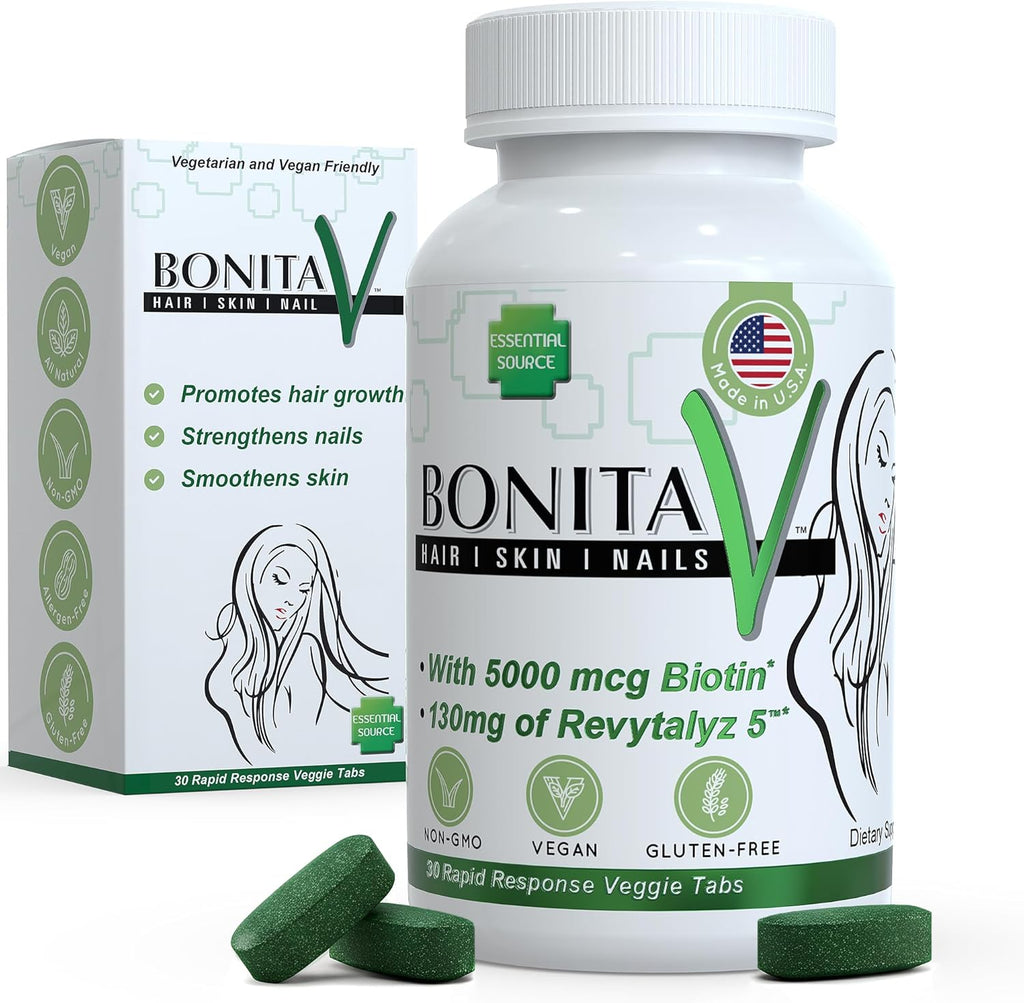 Essential Source Biotina 5000 mcg - 30 Comprimidos para Cabello, Piel y Uñas