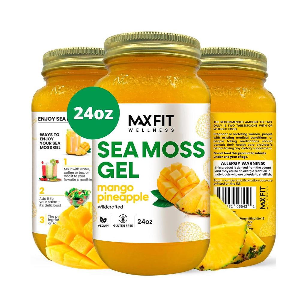 MAX FIT Sea Moss Gel Silvestre 24 oz - 92 Vitaminas y Minerales
