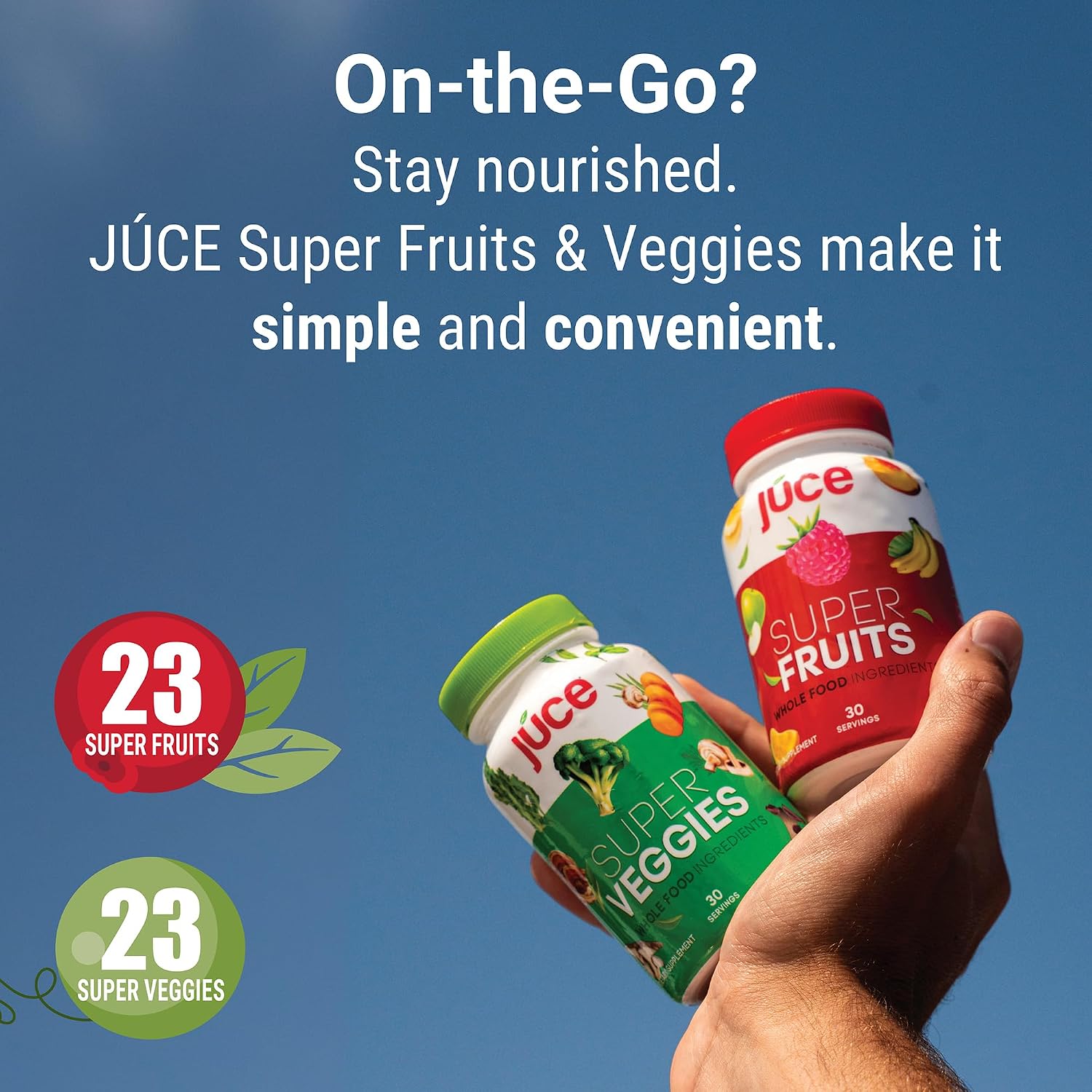 Juce Original Formula - Complemento Orgánico de Superfrutas y Verduras - 23 Frutas y 23 Verduras - 180 Cápsulas - Terra Kai Organics
