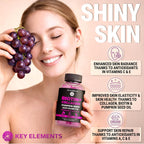KEY ELEMENTS Gomitas de Biotina 10000mcg y Colágeno para Cabello, Piel y Uñas