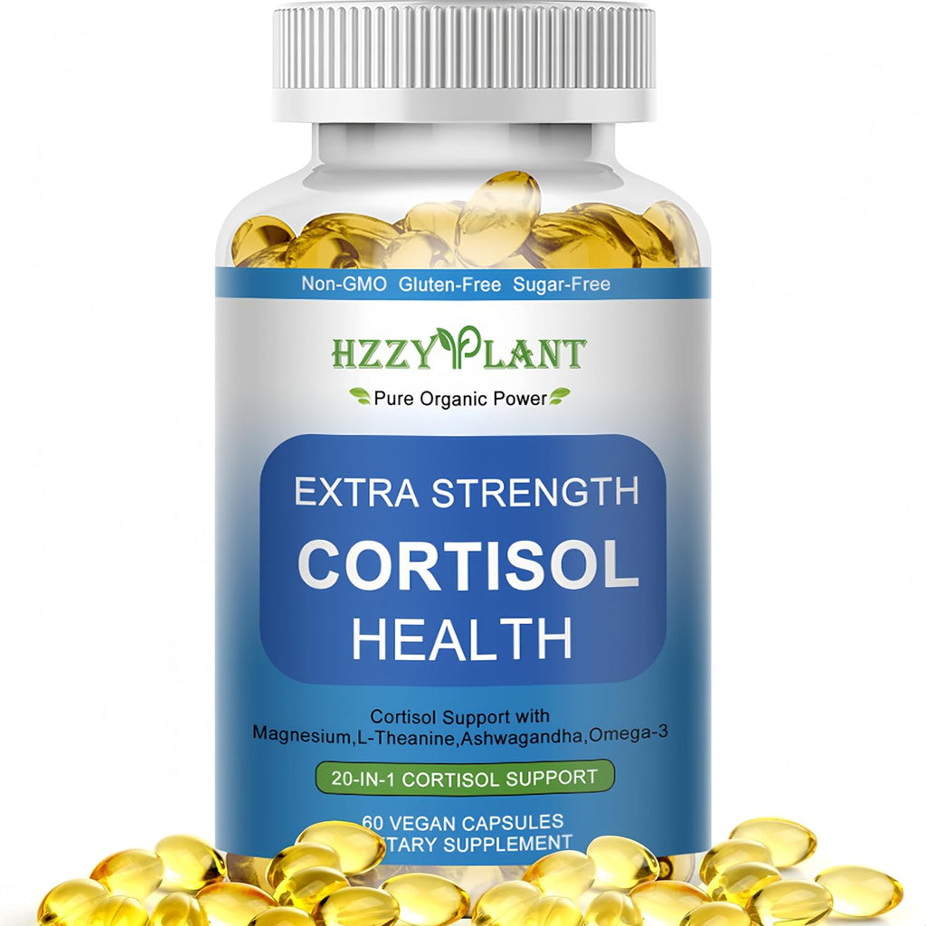 Cápsulas Blandas de Cortisol con Ashwagandha, Magnesio y L-Teanina - 60 Cápsulas