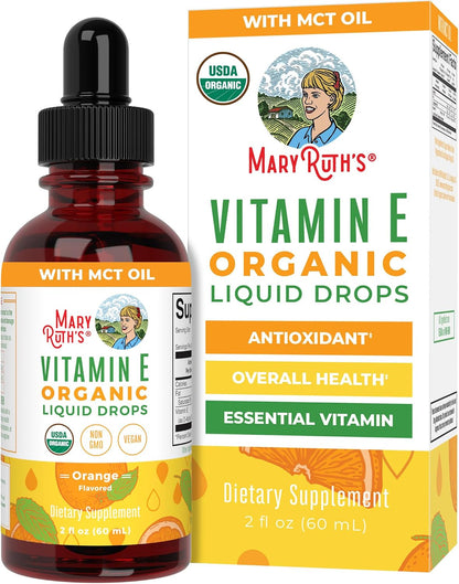 MaryRuth Organics USDA Vitamin E Liquid Drops 2 Month Supply | Bone and Joint Health | Cognitive Health for Adults and Kids – Image 1
