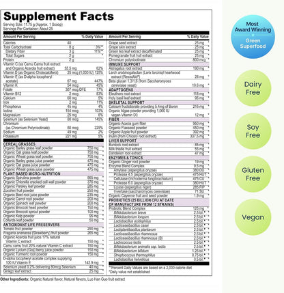 Green Vibrance, Superfoods en Polvo con 70+ – Probióticos: 25 mil millones de UFC de bacterias beneficiosas para – Image 6