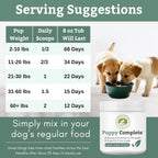 Puppy Complete - Multivitamínico en polvo para perros - 22 dosis