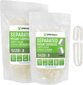 XPRS Nutra Cápsulas Veganas Tamaño 3 Separadas - 500 Unidades - Cápsulas Vacías en Bolsas - para Relleno DIY de Suplementos