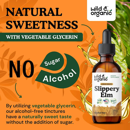 Wild & Organic Gotas de Olmo Resbaladizo - – Base de glicerina vegetal (sin alcohol) – Image 6