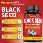 Papnami Premium Aceite de Semillas Negras en Cápsulas Blandas - 90 Cápsulas (3 Meses)