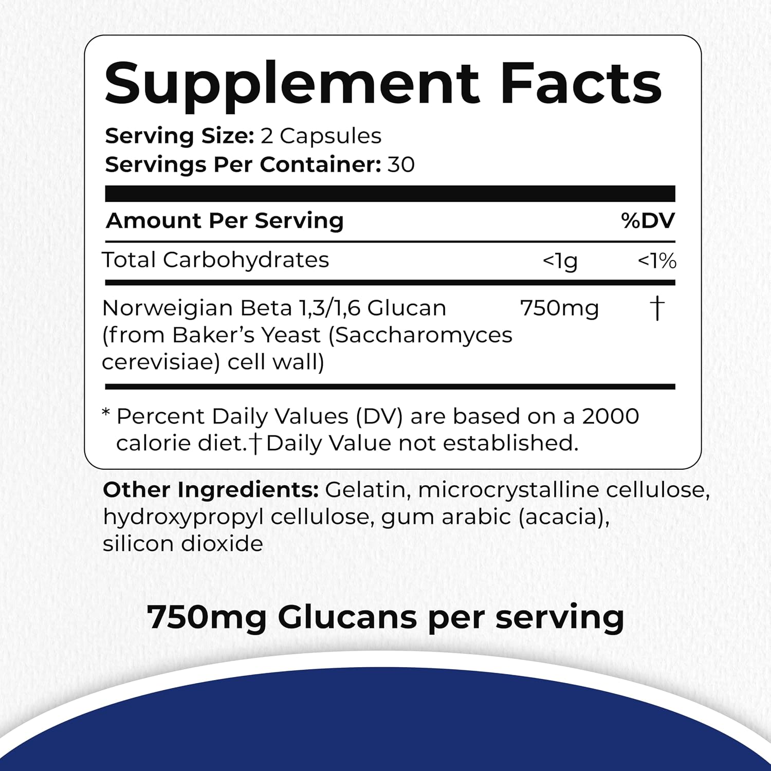 Immutol Suplemento de Apoyo Inmune - 750mg Beta Glucano 1,3 1,6 - 60 Cápsulas