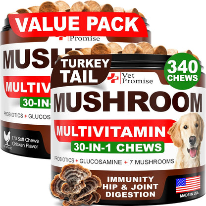 Vet Promise Suplemento de Hongos para Perros – Perros pequeños (hasta 10 kg): 1 masticable al día. – Image 8