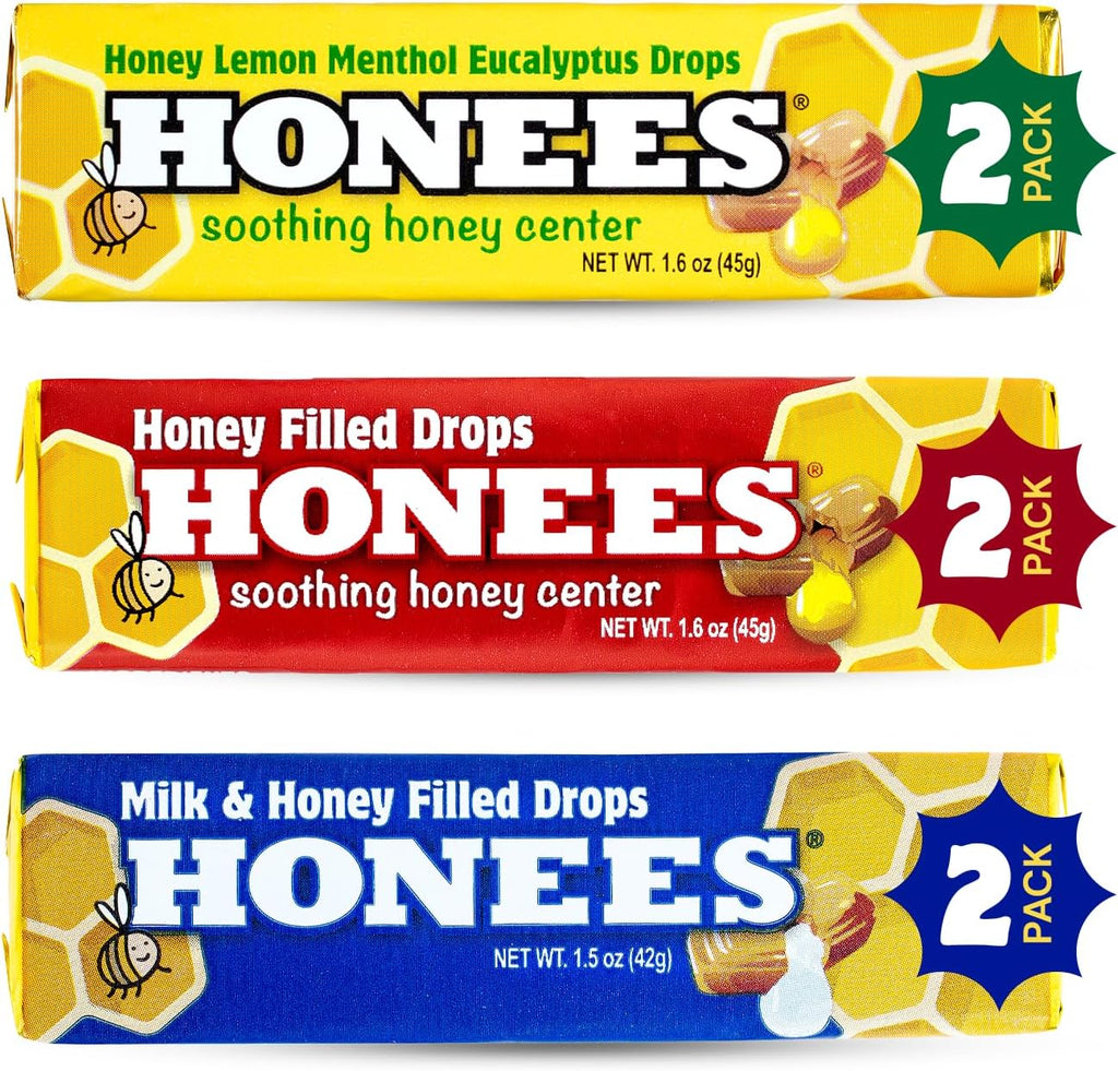 Honees Pastillas para la Tos con Miel, Mentol y Eucalipto - 54 Caramelos