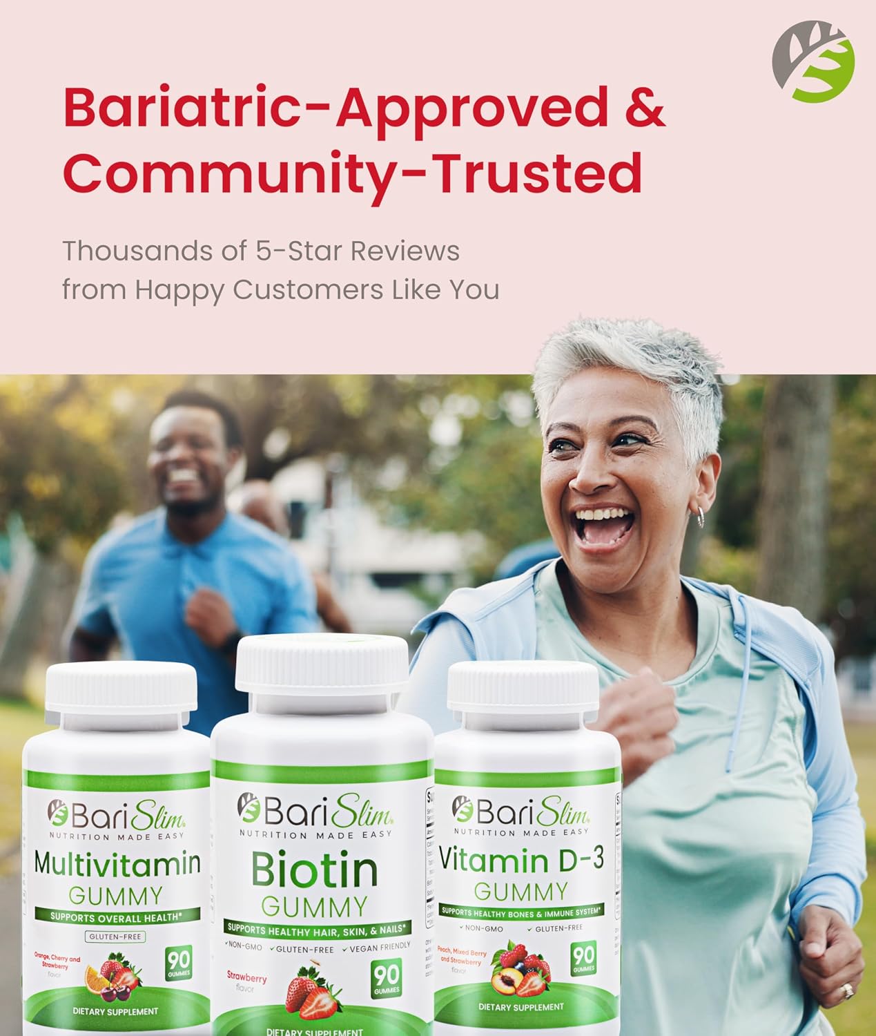 BariSlim Multivitamínico Bariátrico en Gominolas - Pack de 3 (90 Gomitas)