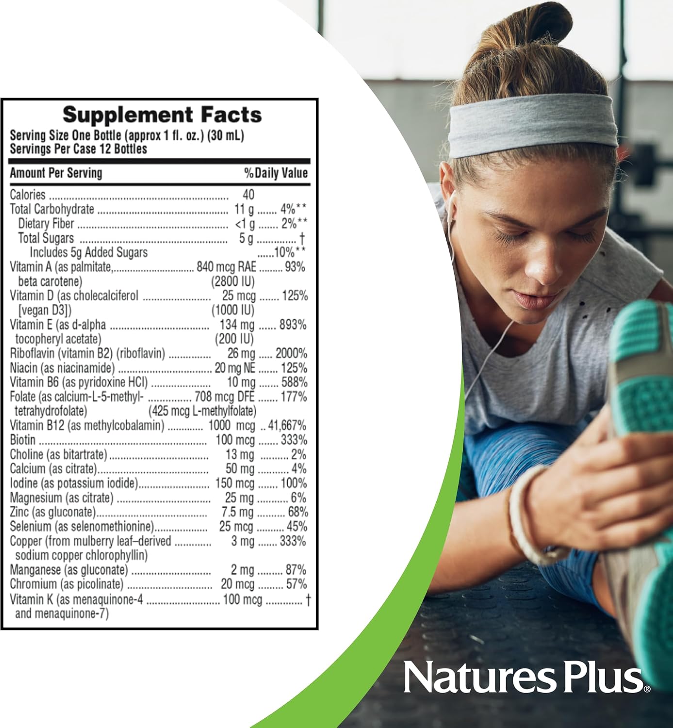 NaturesPlus Source of Life GOLD Liquid Multi Shot – Multivitamínico Líquido Sabor Tropical (Pack de 12)
