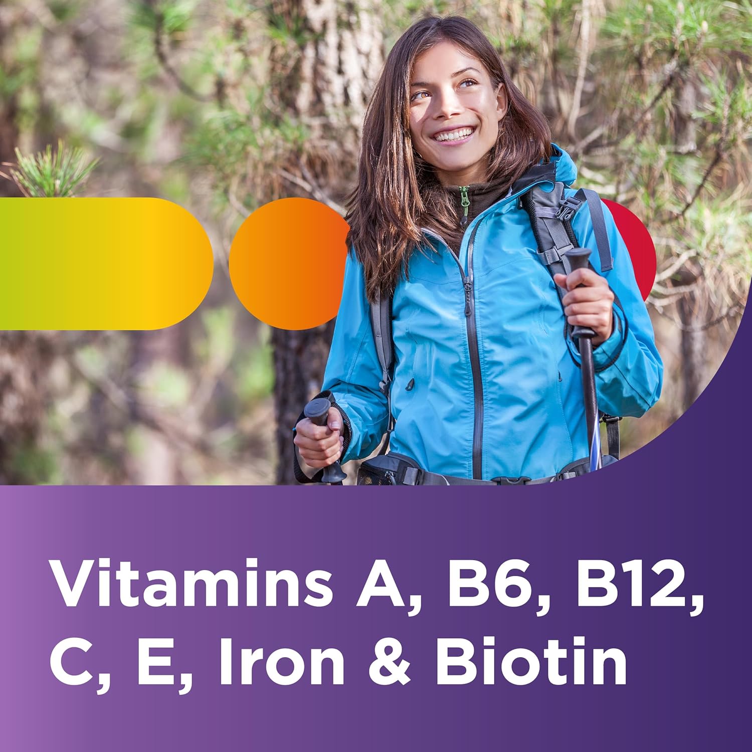 Centrum Multivitamínico para Mujeres con Hierro, Vitamina D3, Vitaminas B y Antioxidantes C y E, Sin Gluten, No Transgénicos - 120 Tabletas