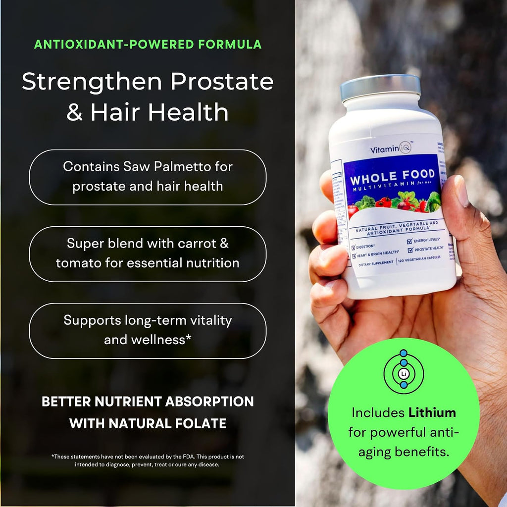 VitaminIQ Multivitamínico Integral para Hombres - 120 Cápsulas Vegetarianas