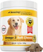 Amazing Omega 3 for Dogs - Suplemento de Aceite de Pescado para Perros - 90 Golosinas Blandas