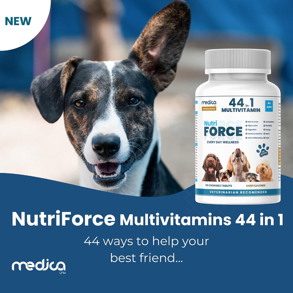 NutriForce 44-in-1 Multivitamínico para Perros - 120 Comprimidos Masticables