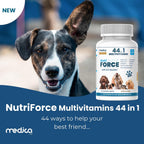 NutriForce 44-in-1 Multivitamínico para Perros - 120 Comprimidos Masticables